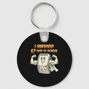 I Survived 67 Days Of School Funny 67 Teachers Stu Keychain