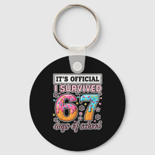 I Survived 67 Days Of School Funny 67 Teachers Stu Keychain