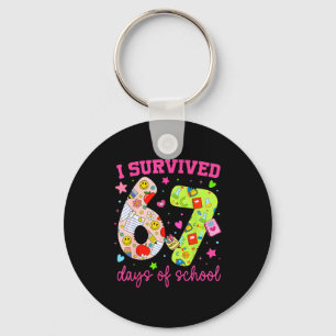 I Survived 67 Days Of School Funny Camouflage Boy Keychain