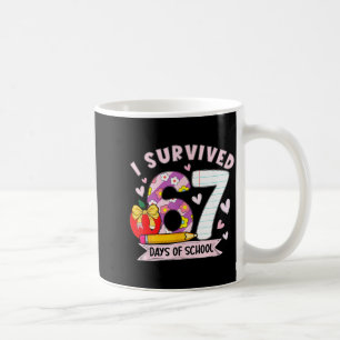 I Survived 67 Days Of School Funny Leopard Student Coffee Mug