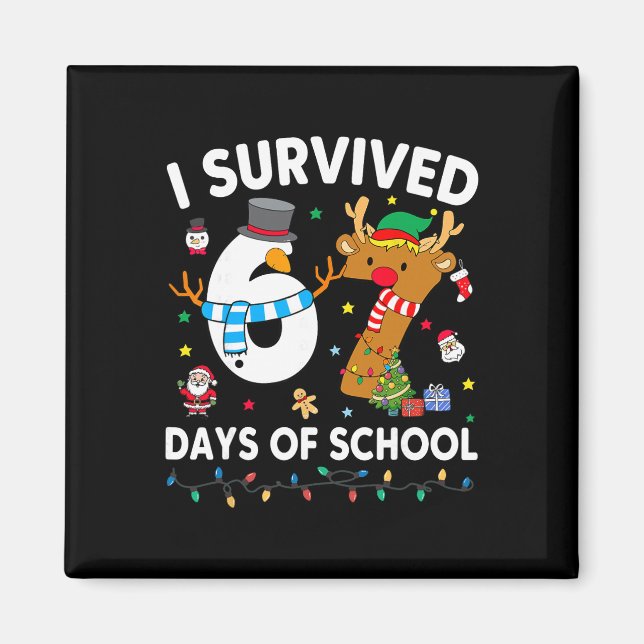 I Survived 67 Days Of School Funny Meme Six Seven  Magnet (Front)
