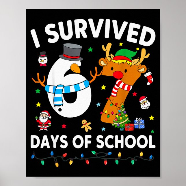 I Survived 67 Days Of School Funny Meme Six Seven  Poster (Front)