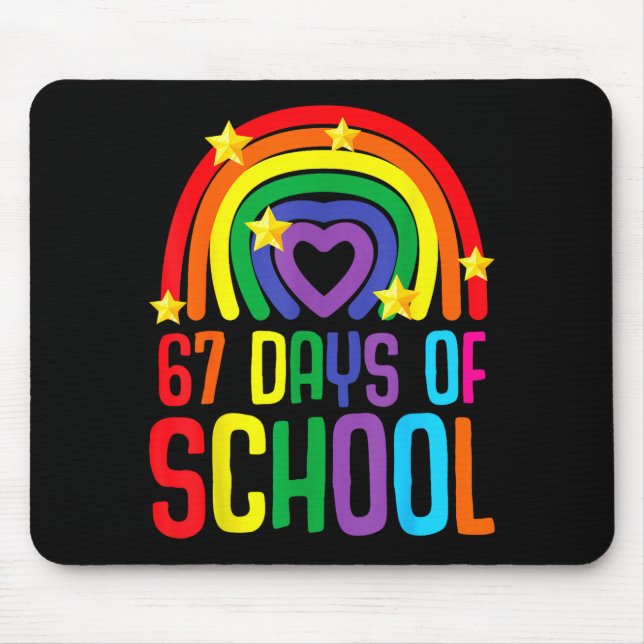 I Survived 67 Days Of School Funny Meme Student Te Mouse Pad (Front)