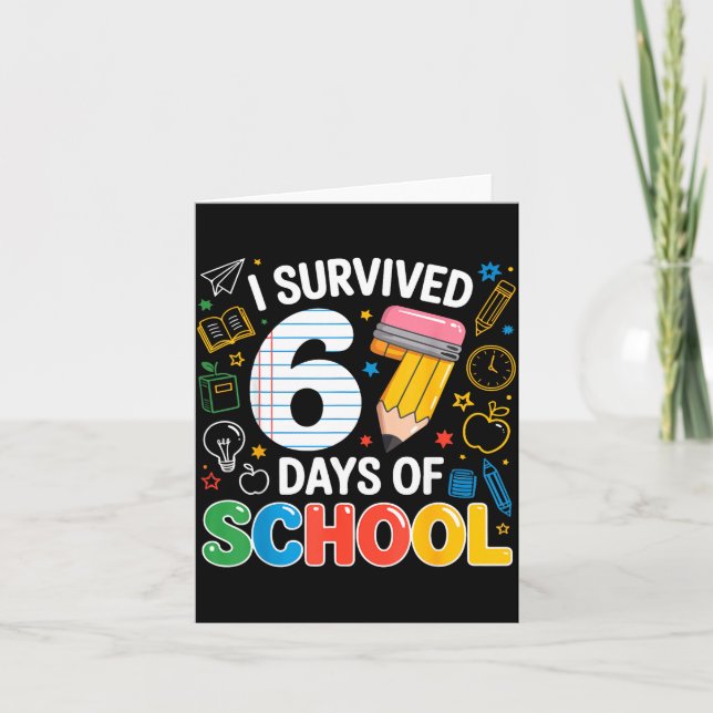 I Survived 67 Days Of School Funny Meme Teacher St Card (Front)