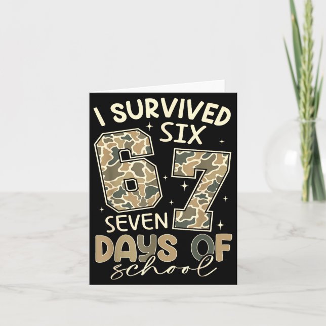 I Survived 67 Days Of School Funny Meme Teacher St Card (Front)