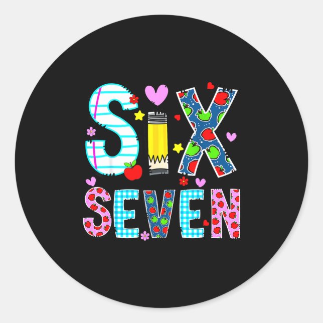 I Survived 67 Days Of School Funny Meme Teacher St Classic Round Sticker (Front)