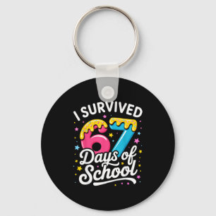 I Survived 67 Days Of School Funny Meme Teacher St Keychain