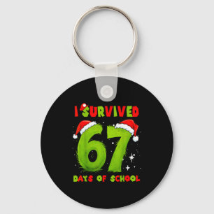 I Survived 67 Days Of School Funny Meme Teacher St Keychain
