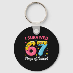 I Survived 67 Days Of School Funny Meme Teacher St Keychain