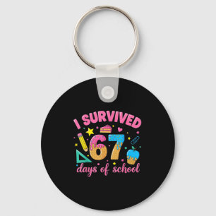 I Survived 67 Days Of School Funny Meme Teacher St Keychain