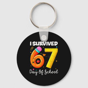 I Survived 67 Days Of School Funny Meme Teacher St Keychain