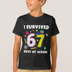 I Survived 67 Days Of School Funny Meme Teacher St T-Shirt