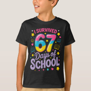 I Survived 67 Days Of School Funny Meme Teacher St T-Shirt