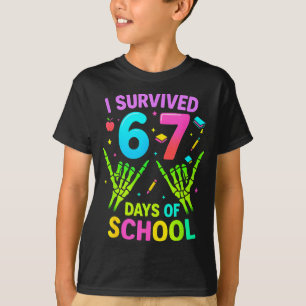 I Survived 67 Days Of School Funny Meme Teacher St T-Shirt