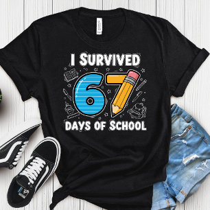 I Survived 67 Days of School – Funny School Meme T T-Shirt