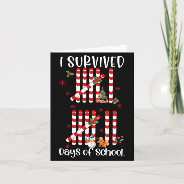 I Survived 67 Days Of School Funny Six Seven Xmas  Card (Front)