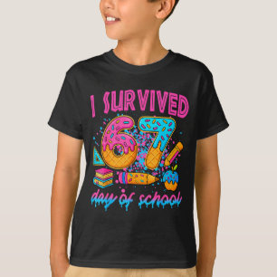 I Survived 67 Days Of School Ice Cream Drip Six Se T-Shirt