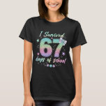 I Survived 67 Days Of School Mermaid Coquette Bow  T-Shirt