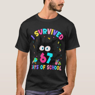 I Survived 67 Days Of School Six Seven Meme Slang T-Shirt