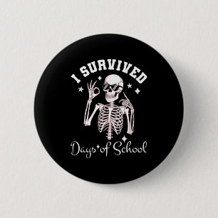 I Survived 67 Days Of School Skeleton Student Teac Button