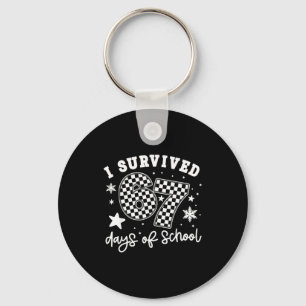 I Survived 67 Days Of School Students Teachers 100 Keychain