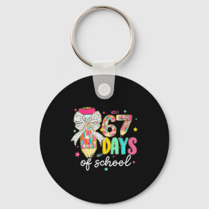 I Survived 67 Days Of School Teachers Students Fun Keychain