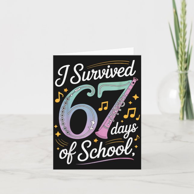 I Survived 67 Days Of School - Teachers Students M Card (Front)