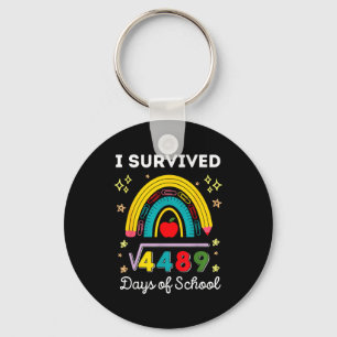 I Survived 67 Days Of School Teachers Students Six Keychain