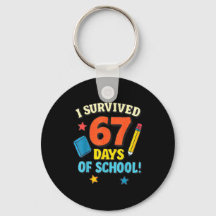 I Survived 67 Six Seven Days Of School Teachers Bo Keychain