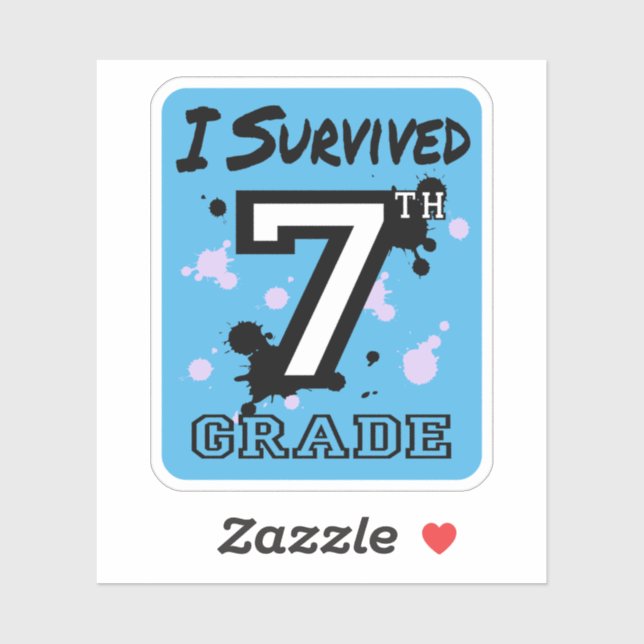 I Survived 7th Grade Sticker (Sheet)