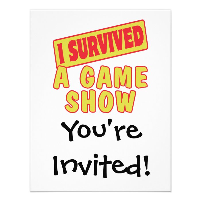 I SURVIVED A GAME SHOW INVITES