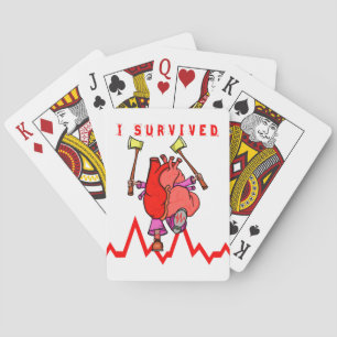 I survived a heart attack poker cards