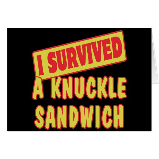 I SURVIVED A KNUCKLE SANDWICH CARDS (Front Horizontal)