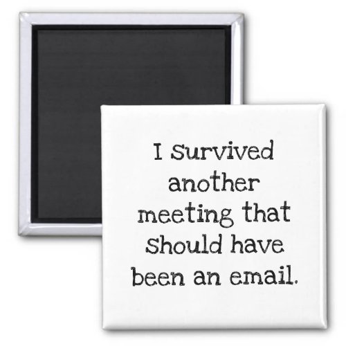 I Survived A Meeting That Shouldve Been an Email  Magnet