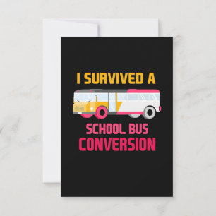 I Survived A School Bus Conversion RSVP Card