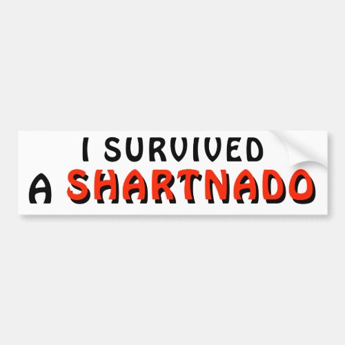 I Survived A Shartnado Red Bumper Sticker