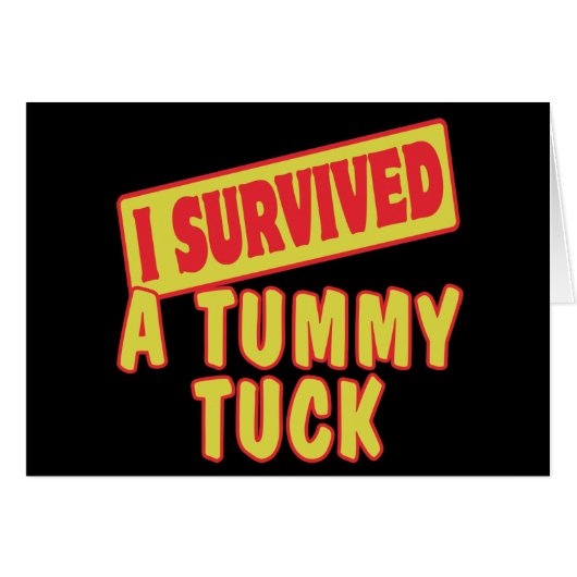 I SURVIVED A TUMMY TUCK CARDS (Front Horizontal)