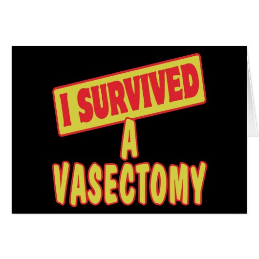 I SURVIVED A VASECTOMY CARDS (Front Horizontal)