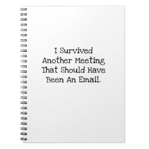 I Survived Another Meeting Should Be Email Notebook