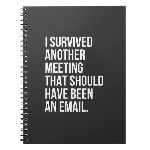 I survived another meeting that should been email notebook