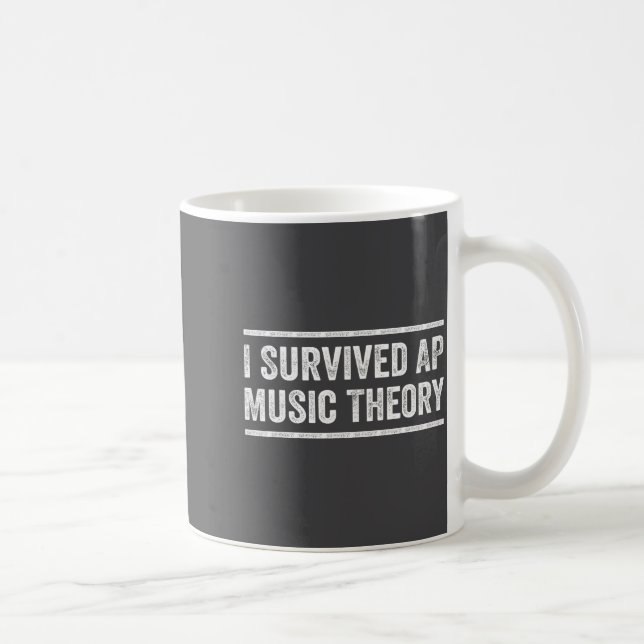 I Survived Ap Music Theory Funny Ap Examination Qu Coffee Mug (Right)