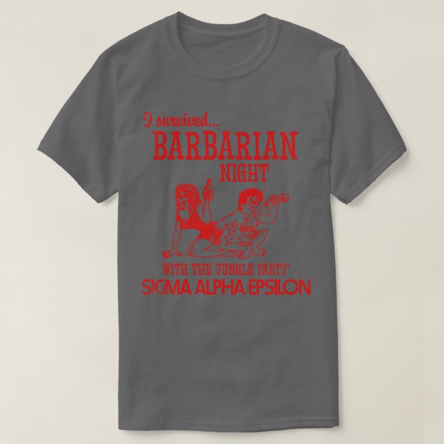 I Survived Barbarian Night T-Shirt (Design Front)