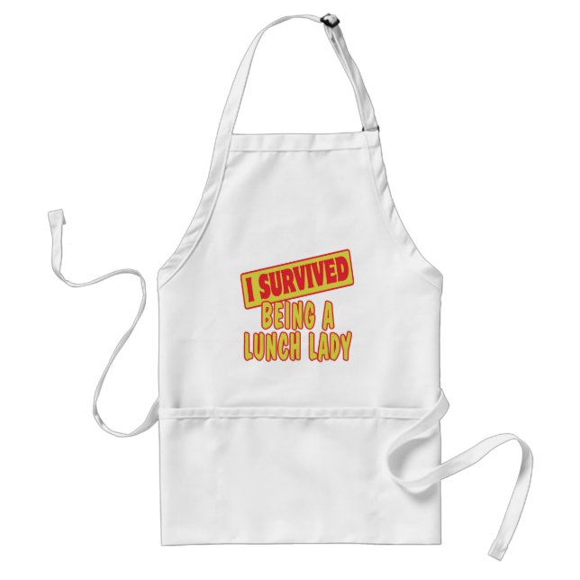 I SURVIVED BEING A LUNCH LADY ADULT APRON (Front)