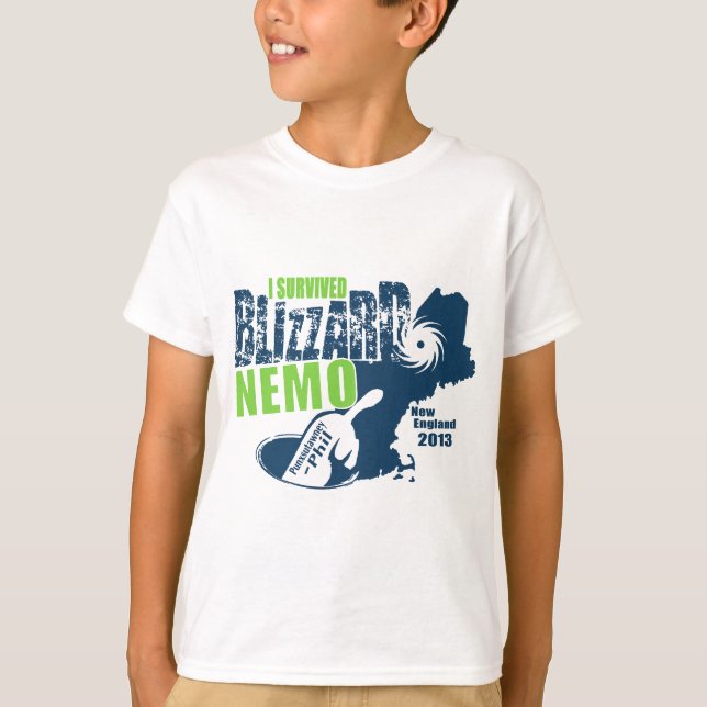 I Survived Blizzard Nemo T-Shirt (Front)