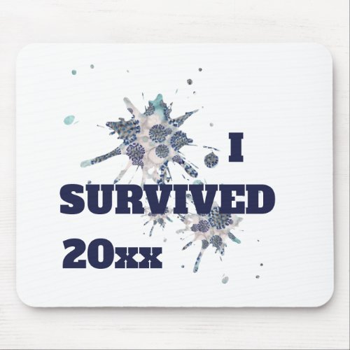I Survived Blue Covid Virus Gel Mouse Pad