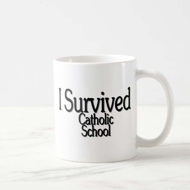 I Survived Catholic School Coffee Mug (Right)