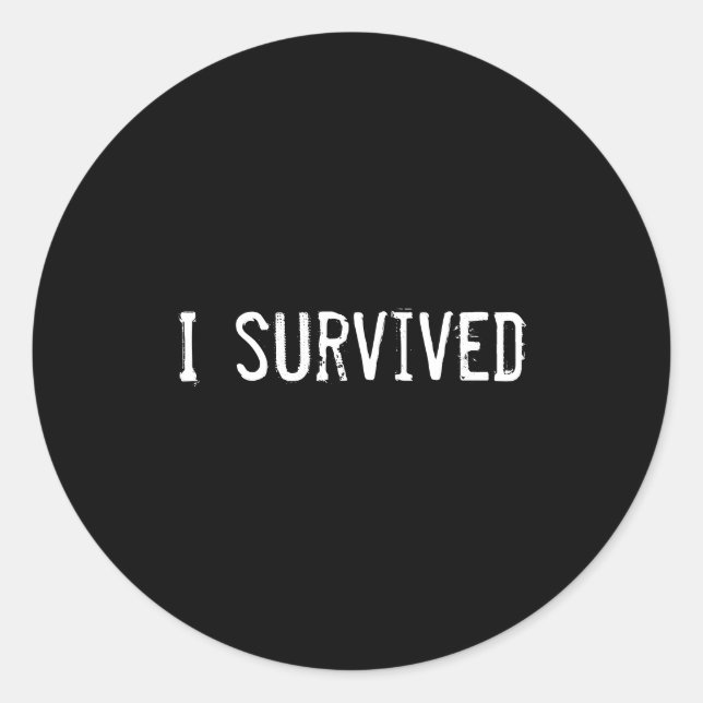 I survived classic round sticker (Front)