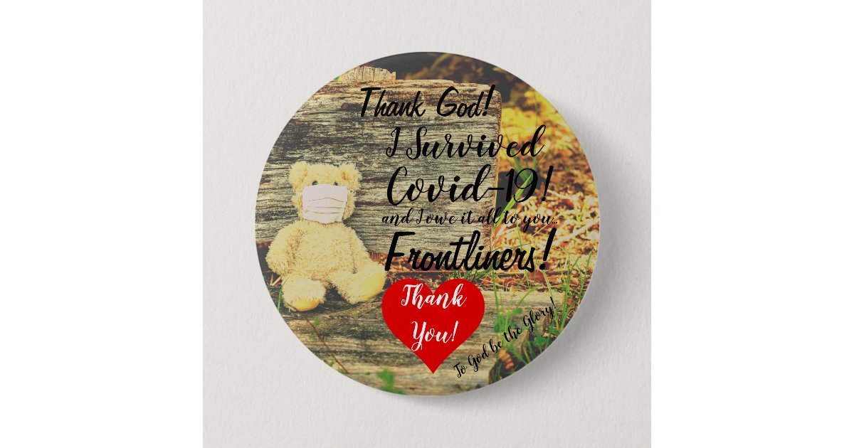 I Survived COVID-19 Badge... Button | Zazzle
