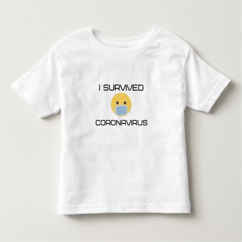 I survived covid 19 happy face toddler t_shirt