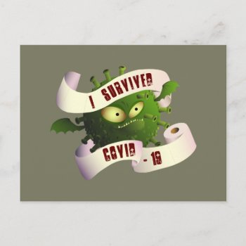 I Survived Covid-19 Postcard by Ink_Ribbon at Zazzle